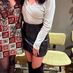 Zara faux leather mini skirt